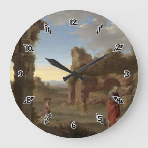 Grande Horloge Ronde Le Prophète Elijah et la veuve de Zarephath