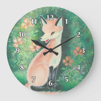 Grande Horloge Ronde Le Renard Mignon