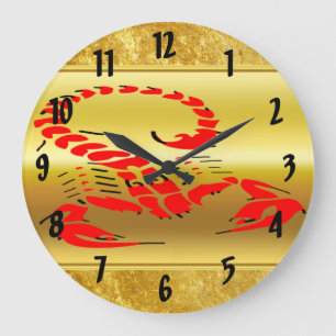 Grande Horloge Ronde Le scorpion rouge très venimeux