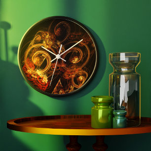 Grande Horloge Ronde Le son de la musique Art Abstrait