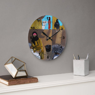 Grande Horloge Ronde Le tableau Les femmes bédouines d'Alfred Fox