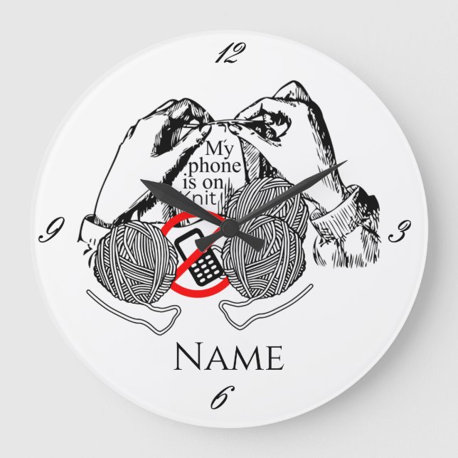 Grande Horloge Ronde Le téléphone est sur Knit Thunder_Cove (Recto)