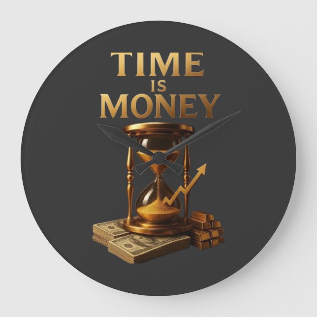Grande Horloge Ronde Le temps c'est de l'argent | Conception motivation (Recto)