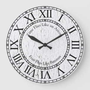 Grande Horloge Ronde Le temps vole comme une flèche