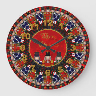Grande Horloge Ronde Le trio de Christmas Nutcracker, style 2-ROUND CLO