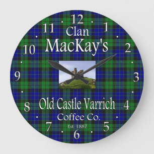 Grande Horloge Ronde Le vieux château de Clan MacKay, Varrich Coffee Co