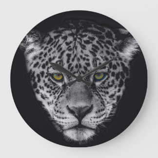 Grande Horloge Ronde Le visage d'un léopard