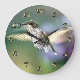 Grande Horloge Ronde Le vol des colibris