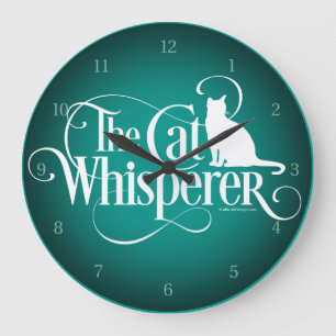 Grande Horloge Ronde Le Whisperer de chat