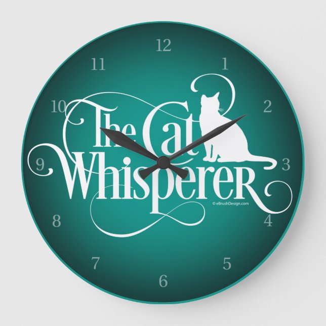 Grande Horloge Ronde Le Whisperer de chat (Recto)