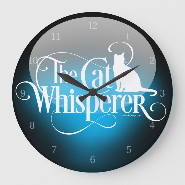 Grande Horloge Ronde Le Whisperer de chat (Recto)