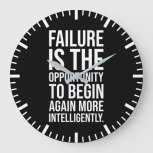 Grande Horloge Ronde L'Échec Est L'Opportunité - Gymnase, Hustle, Succè