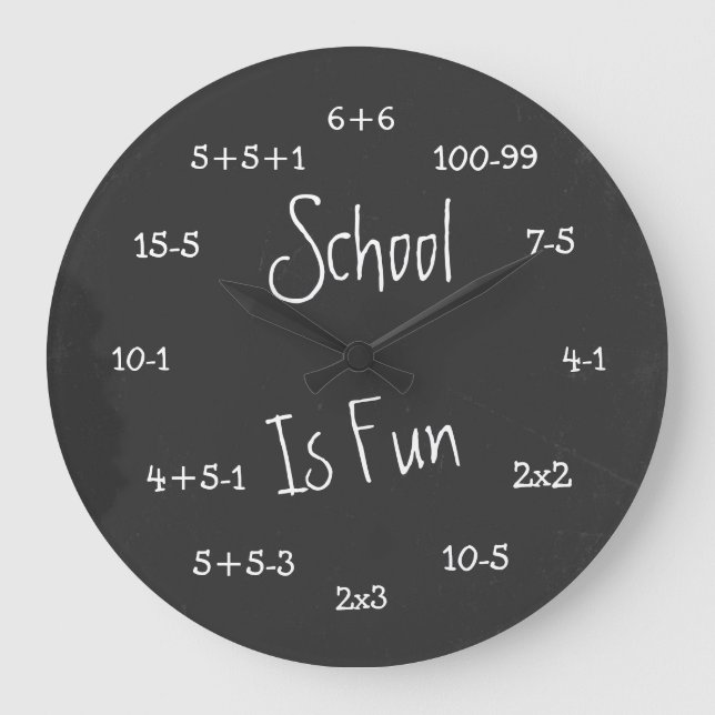 Grande Horloge Ronde L'école du plaisir est un mariage Geek (Recto)
