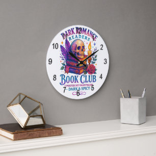 Grande Horloge Ronde Lecteurs de romance sombre...