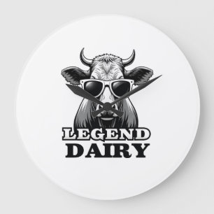 Grande Horloge Ronde Légendaire T-shirt graphique drôle de fermier lait