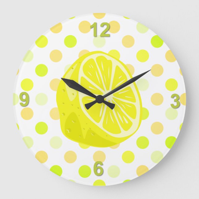 Grande Horloge Ronde Lemon Lime Polka (Recto)