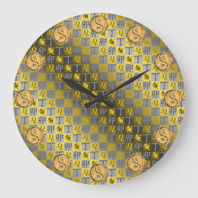 Grande Horloge Ronde Léo & Lapin de feu (Recto)