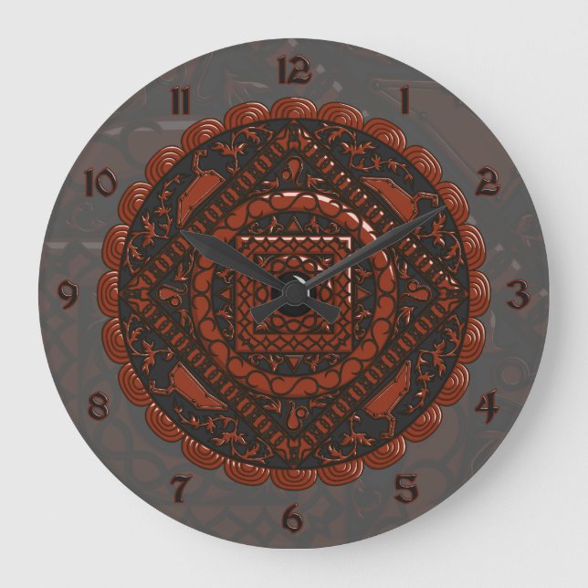 Grande Horloge Ronde Leo Mandala Clock (Recto)