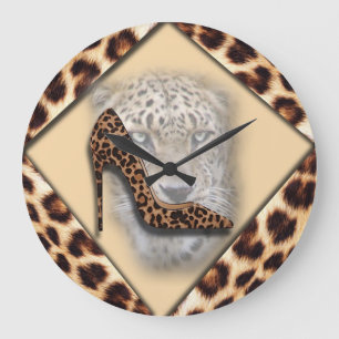 Grande Horloge Ronde leopard High Heel & Face Design