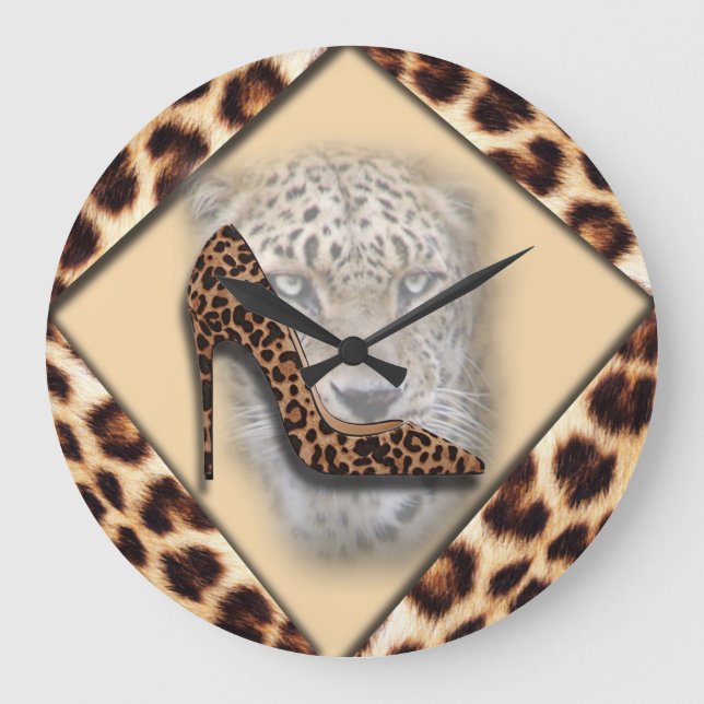Grande Horloge Ronde leopard High Heel & Face Design (Recto)