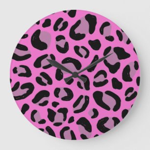 Grande Horloge Ronde Leopard Skin Animal Print Square Wall Clock