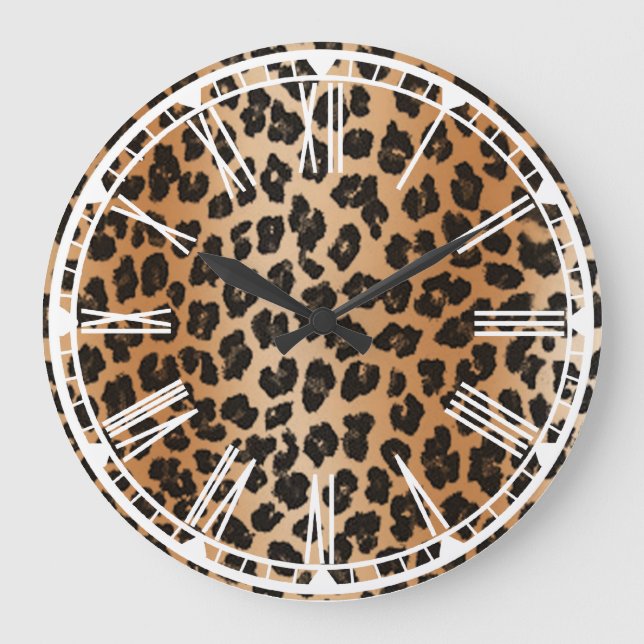 Grande Horloge Ronde Leopard Wall Clock (Recto)