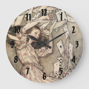 Grande Horloge Ronde Les Aventures d'Alice au Pays des Merveilles Vinta
