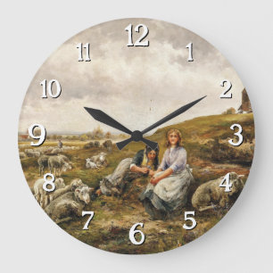 Grande Horloge Ronde Les bergers devant les portes de la ville