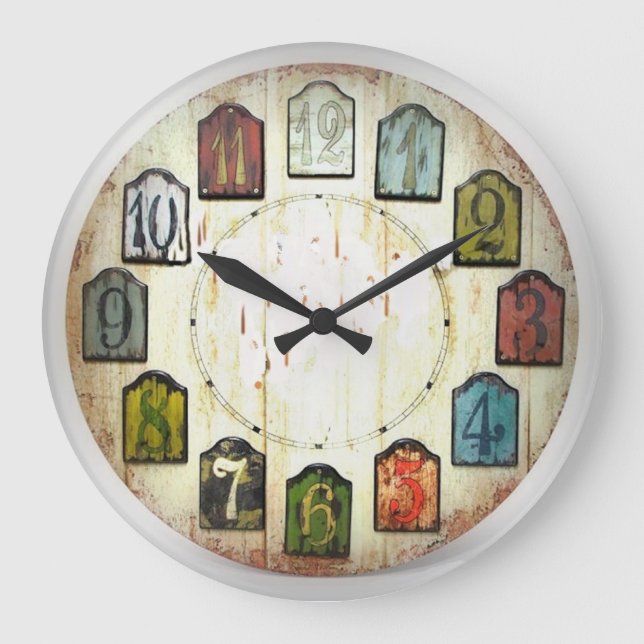 Grande Horloge Ronde Les blocs numérotés (Recto)