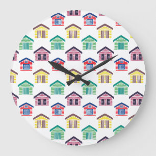Grande Horloge Ronde Les Chambres de plage colorées
