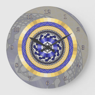 Grande Horloge Ronde Les couleurs de l'horloge du Nouvel An
