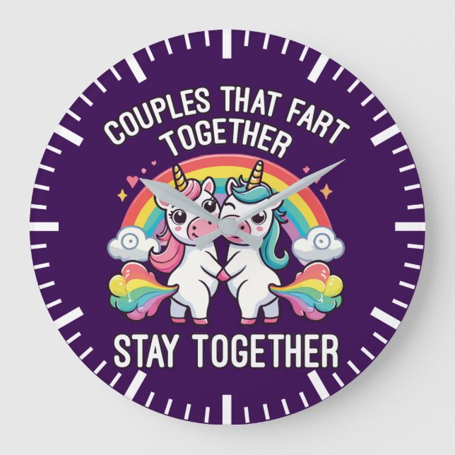 Grande Horloge Ronde Les Couples Qui S'Enchaînent Restent Ensemble - Un (Recto)