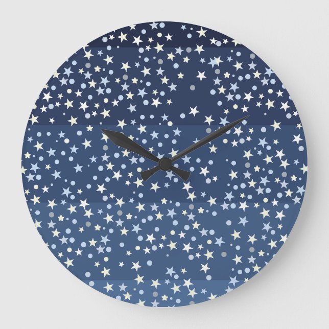 Grande Horloge Ronde Les étoiles dans le ciel (Recto)