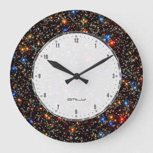 Grande Horloge Ronde Les étoiles et les étincelles refroidissent le