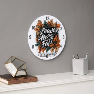 Grande Horloge Ronde Les feuilles peuvent tomber...
