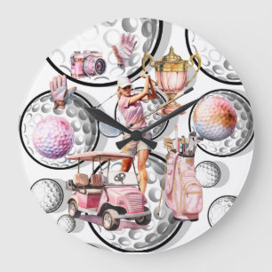 Grande Horloge Ronde Les filles vont au golf