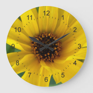 Grande Horloge Ronde les fleurs jaunes de l'automne