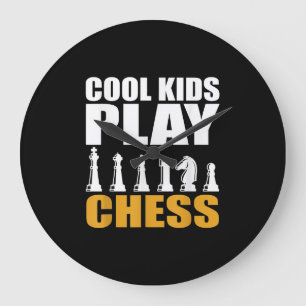 Grande Horloge Ronde Les garçons de Great Chess Kids