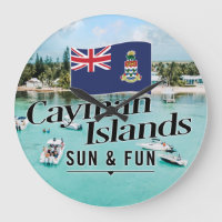 "Les Îles Caïmans Soleil & Amusement" Avec Drapeau