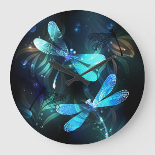 Grande Horloge Ronde Les libellules du lac
