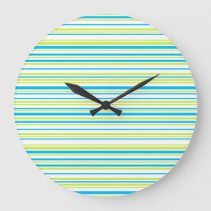 Grande Horloge Ronde Les Patterns de Stripes