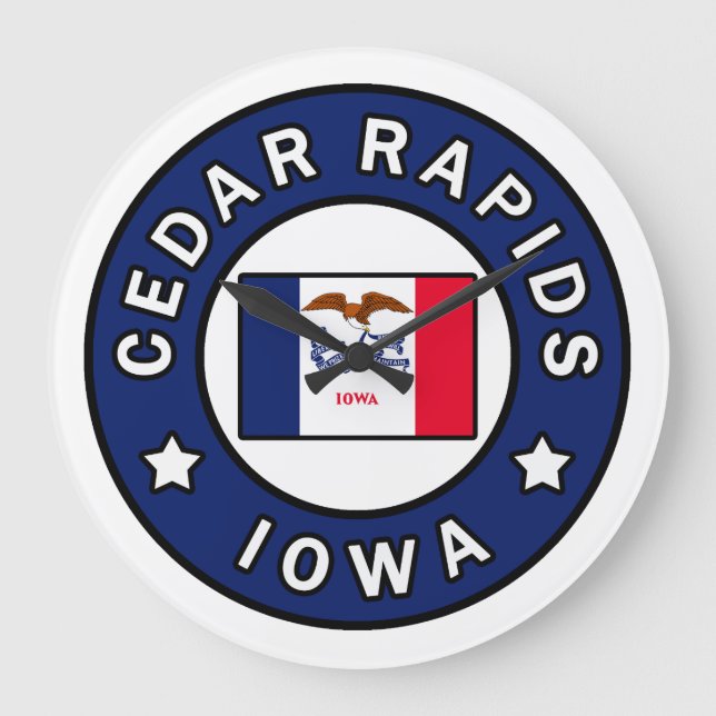 Grande Horloge Ronde Les rapides de cèdre Iowa (Recto)