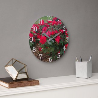 Grande Horloge Ronde LES roses SONT ROUGES