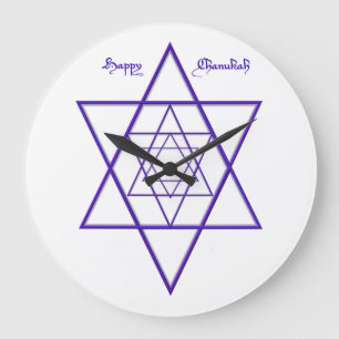 Grande Horloge Ronde Les Stars de David Chanukah