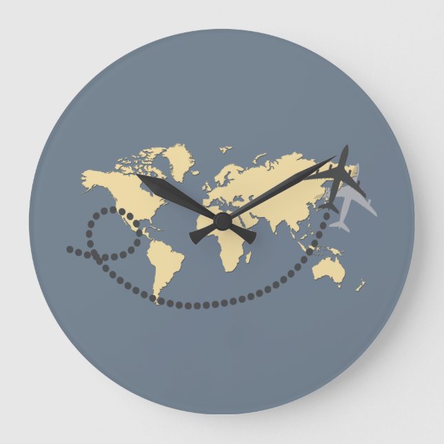 Grande Horloge Ronde Let's travel the world illustration (Recto)