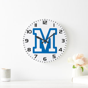 GRANDE HORLOGE RONDE LETTRE BLEUE VARIABLE M MONO