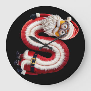 Grande Horloge Ronde Lettre père Noël S