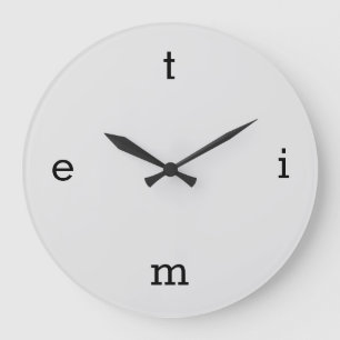 Grande Horloge Ronde Lettres de TIME