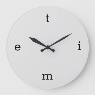Grande Horloge Ronde Lettres de TIME