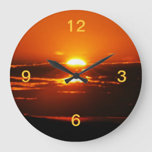 Grande Horloge Ronde Lever de soleil de hausse et d'éclat